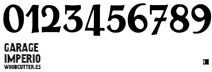 GARAGE IMPERIO Font OTHER CHARS