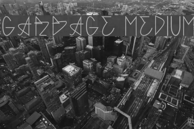 GARBAGE MEDIUM Font examples