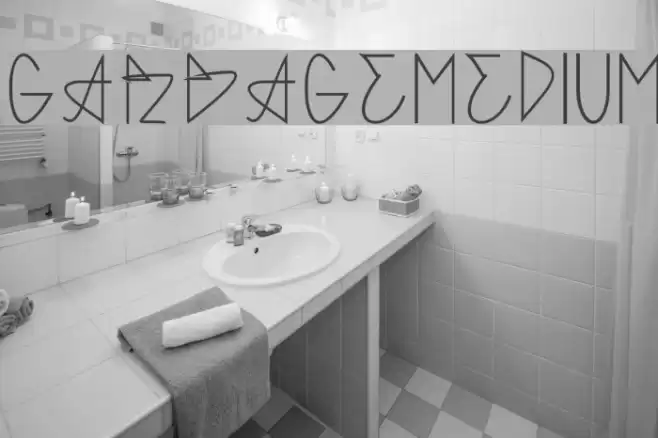 GARBAGE MEDIUM Font examples