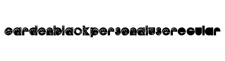 GARDEN BLACK PERSONAL USE Regular Font