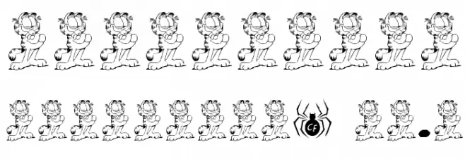 GARFIELD the CAT フォント その他の文字