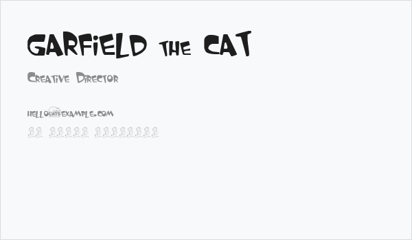 GARFIELD the CAT Business Card