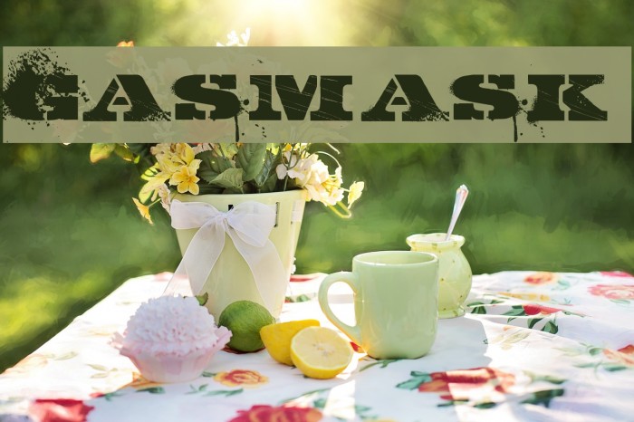 GASMASK Font examples