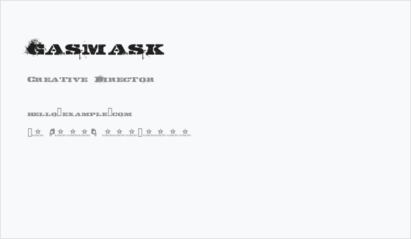 GASMASK Business Card