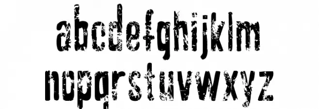 GASOLINE scratchy Schriftart Kleinbuchstaben