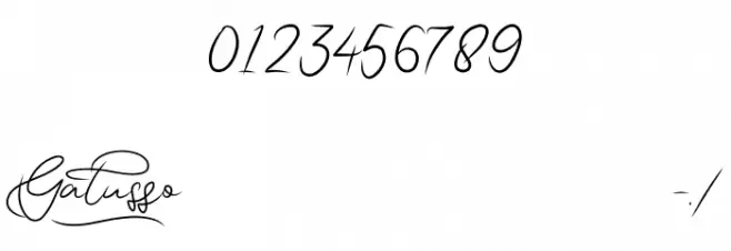 GATUSSO DEMO Font OTHER CHARS