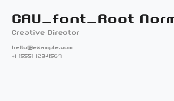 GAU_font_Root Normal Business Card