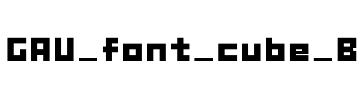 GAU_font_cube_B Font