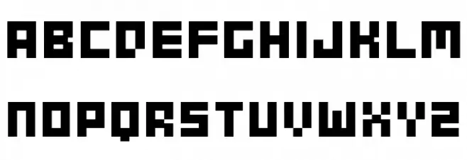 GAU_font_cube_B 字体 大写