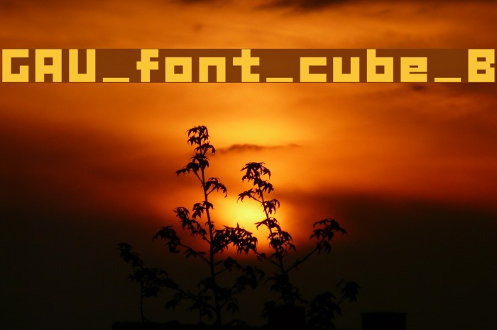 GAU_font_cube_B Font examples