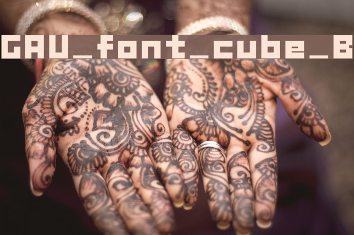 GAU_font_cube_B Font examples