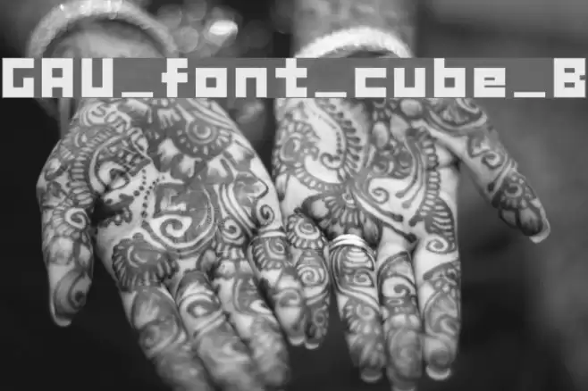 GAU_font_cube_B Fonte examples