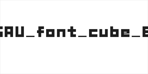 GAU_font_cube_B Logo