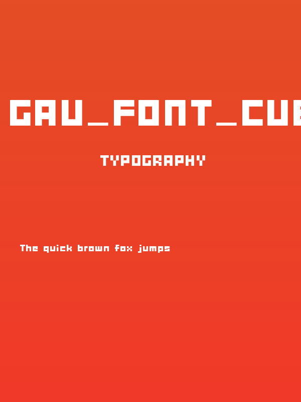 GAU_font_cube_B Poster