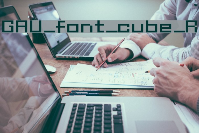 GAU_font_cube_R Fuentes examples