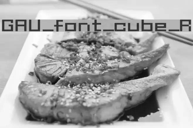 GAU_font_cube_R Fuentes examples