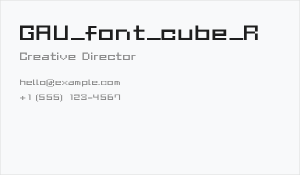 GAU_font_cube_R Business Card