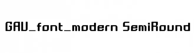 GAU_font_modern SemiRound  les polices de caractères gratuit tlcharger