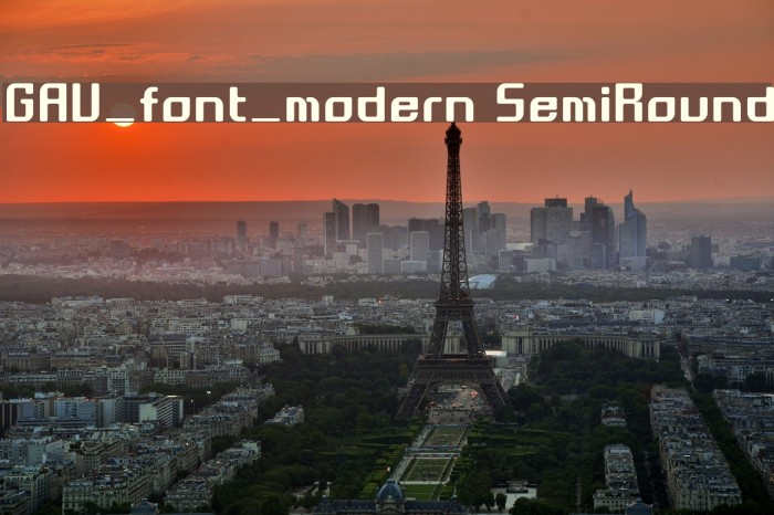 GAU_font_modern SemiRound Font examples