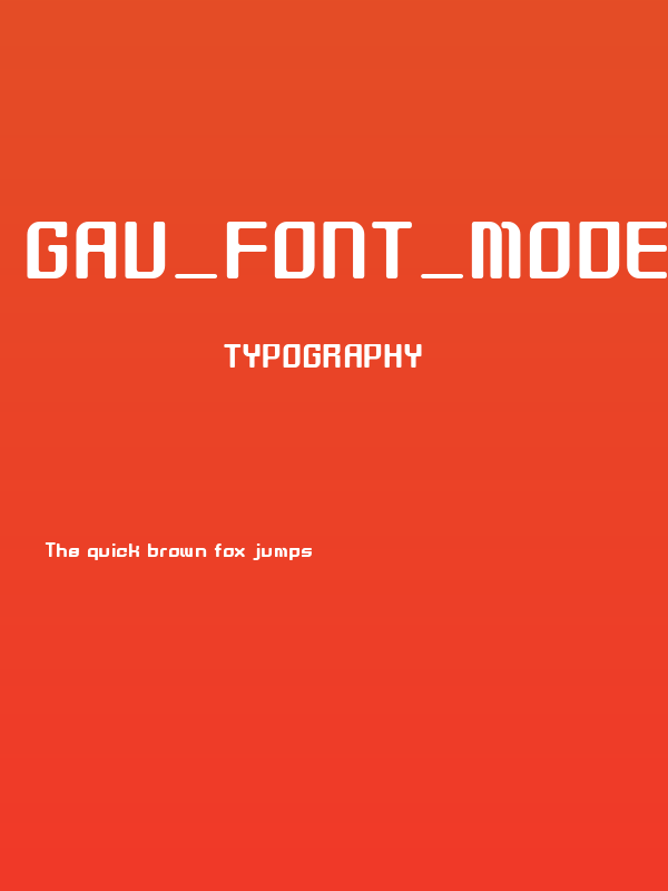 GAU_font_modern SemiRound Poster