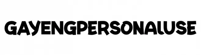 GAYENGPersonalUse  Fuentes Gratis Descargar