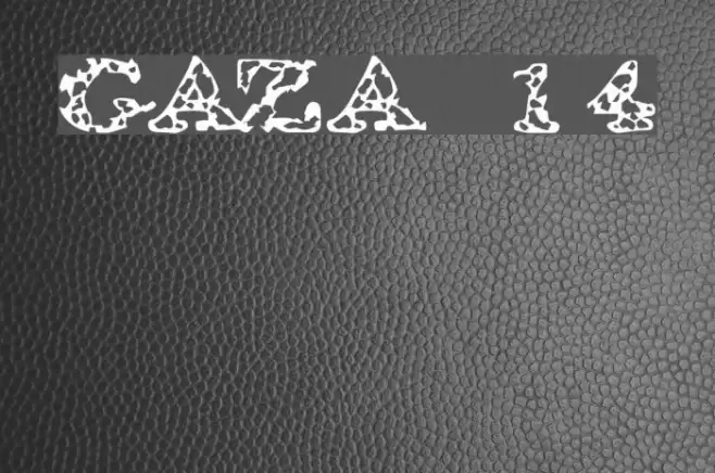 GAZA 14 Font examples