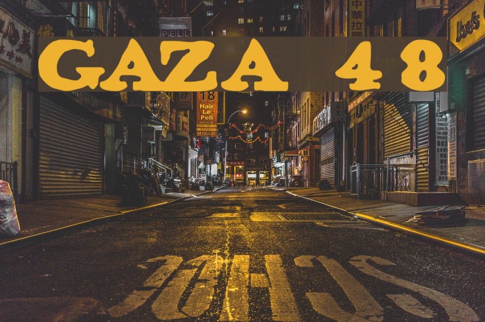 GAZA 48 Font examples