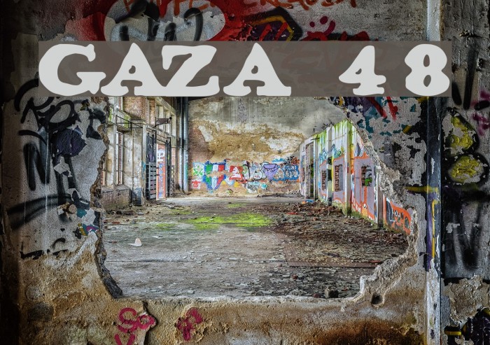 GAZA 48 Font examples