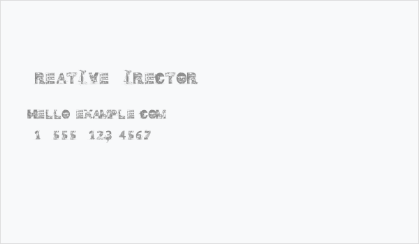 GAZA FONT Business Card