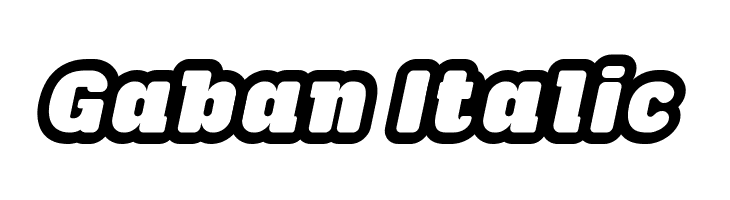 Gaban Italic फ़ॉन्ट