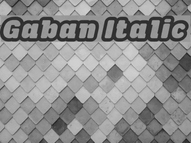 Gaban Italic Font examples