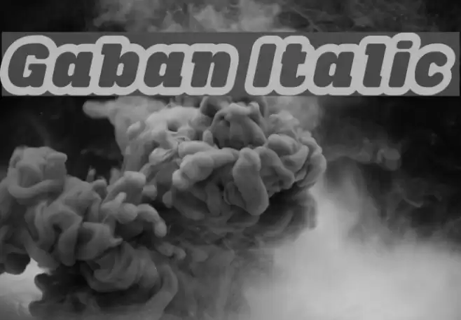 Gaban Italic Font examples