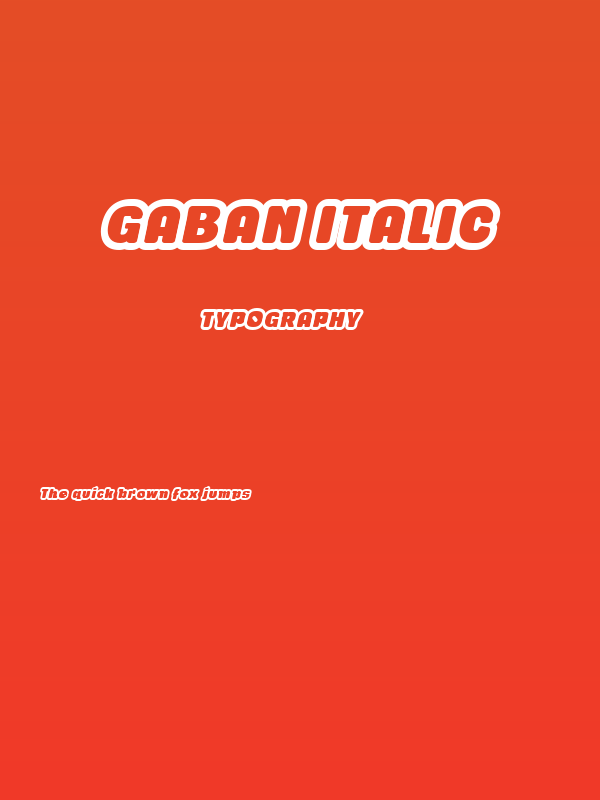 Gaban Italic Poster