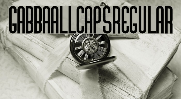 GabbaAllCaps-Regular Font examples