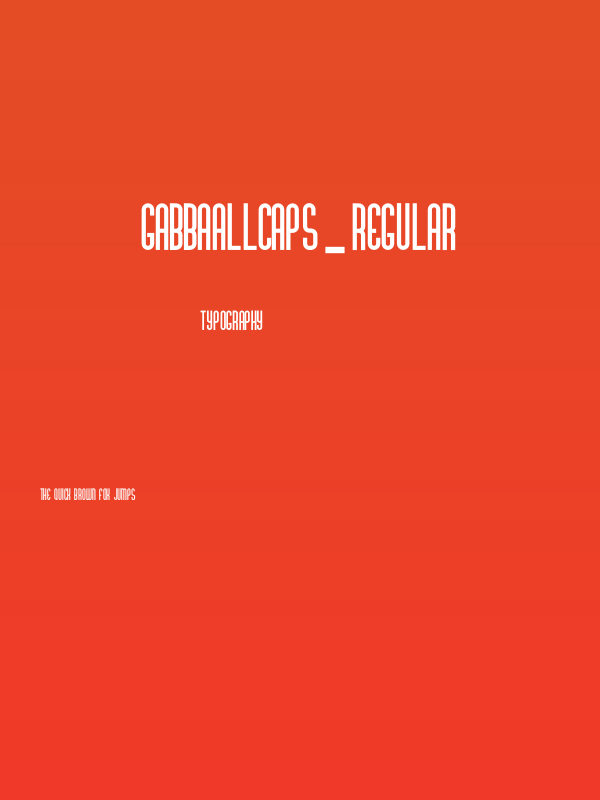 GabbaAllCaps-Regular Poster