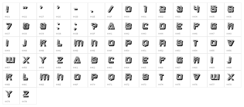 Gabella College Regular Character Map