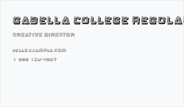 Gabella College Regular Business Card