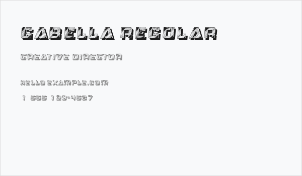 Gabella Regular Business Card