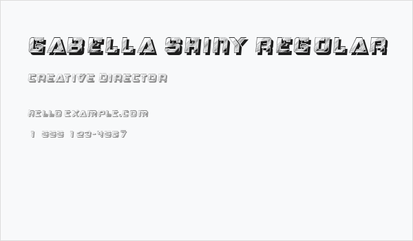 Gabella Shiny Regular Business Card