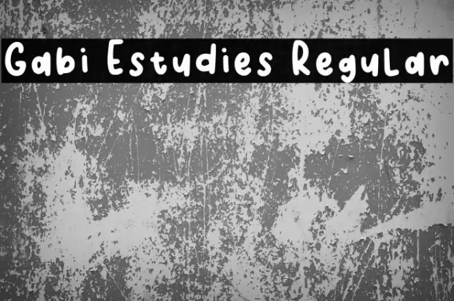 Gabi Estudies Regular Font examples