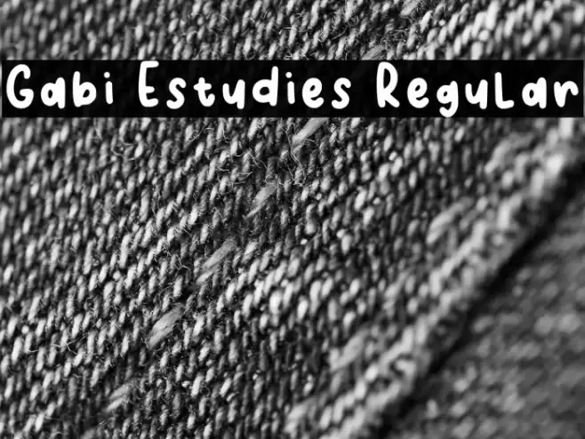 Gabi Estudies Regular Font examples
