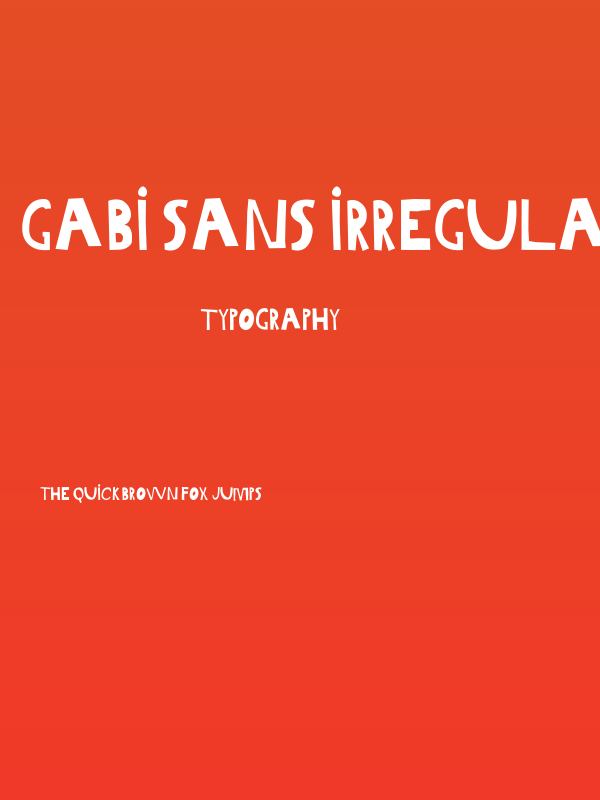 Gabi Sans Irregular Poster