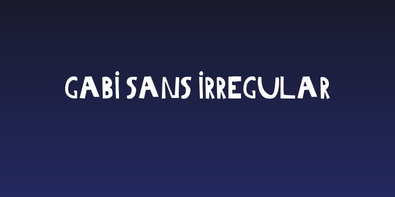 Gabi Sans Irregular Social Header