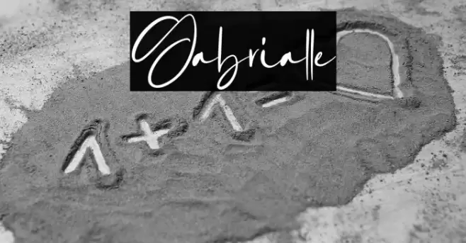 Gabrialle Font examples