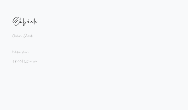 Gabrialle Business Card