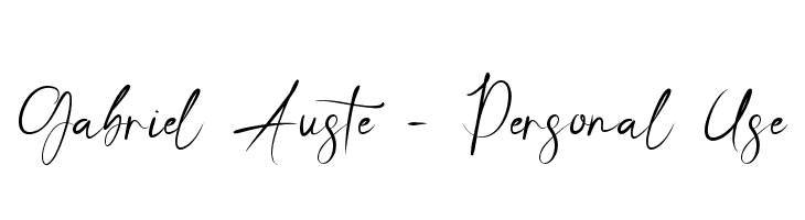 Gabriel Auste - Personal Use  Frei Schriftart Herunterladen