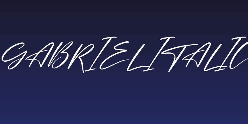 Gabriel Italic Social Header
