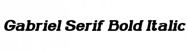 Gabriel Serif Bold Italic  Frei Schriftart Herunterladen