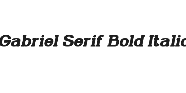Gabriel Serif Bold Italic Logo