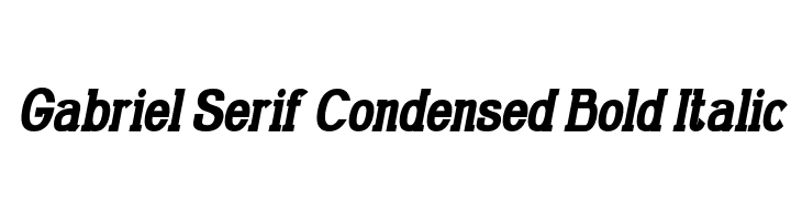Gabriel Serif Condensed Bold Italic Font